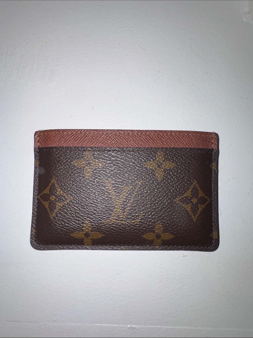 Louis Vuitton Monogram Brown Card & Key Holder with Tan Trim